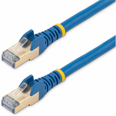 StarTech.com 10 ft Blue Shielded Snagless 10 Gigabit RJ45 STP Cat6a Patch Cable - 10 ft Category 6a Network Cable for Network Device, Switch, Hub, Router, Patch Panel, Computer, Print Server - First End: 1 x RJ-45 Network - Male - Second End: 1 x ...