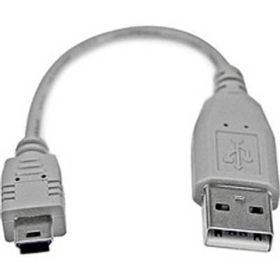 StarTech.com 6in Mini USB 2.0 Cable - A to Mini B - 6" USB/USB Mini-B Data Transfer Cable for MP3 Player, PDA, Digital Camera, Smartphone, GPS, Portable Hard Drive, Desktop PC, MAC, Camcorder, Notebook - First End: 1 x 4-pin USB 2.0 Type A - Male ...
