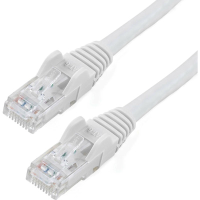 StarTech.com 50 ft White Snagless Cat6 UTP Patch Cable - ETL Verified - 50 ft Category 6 Network Cable for Network Device, Workstation, Hub, Distribution Panel, Wall Outlet, IP Phone - First End: 1 x RJ-45 Network - Male - Second End: 1 x RJ-45 Ne...