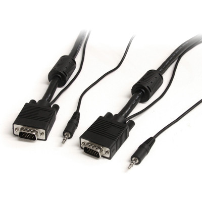 StarTech.com 35 ft Coax High Resolution Monitor VGA Cable with Audio HD15 M/M - 35 ft Coaxial A/V Cable for Monitor, Audio/Video Device, Sound Card - First End: 15-pin HD-15 - Male, Mini-phone Stereo Audio - Male - Second End: 15-pin HD-15 - Male,...
