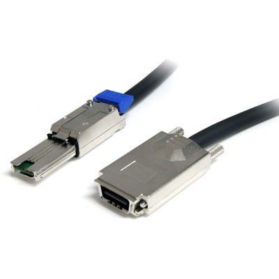 StarTech.com 1m External Serial Attached SCSI SAS Cable - SFF-8470 to SFF-8088 - 3.28 ft SAS Data Transfer Cable for Network Device, Server, Workstation, Desktop Computer, SAS Controller, Backplane, Enclosure - First End: 1 x 32-pin SFF-8470 SAS -...