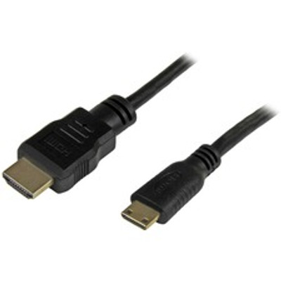 StarTech.com 1 ft High Speed HDMI&reg; Cable with Ethernet- HDMI to HDMI Mini- M/M - 1 ft HDMI/Mini-HDMI Video Cable Adapter for Digital Video Camera, HDTV, Smartphone, Audio/Video Device, Digital Camera - First End: 1 x 19-pin Mini HDMI Type C Di...