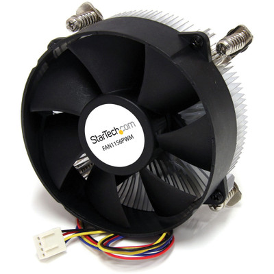 StarTech.com 95mm CPU Cooler Fan with Heatsink for Socket LGA1156/1155 with PWM - 1 Pack - 3.74" Maximum Fan Diameter - 1 x Fan(s) - 65.60 CFM Maximum Airflow - 3000 rpm - Lubricate Bearing - 4-pin PWM - Compatible Intel Socket: H2 LGA-1155, H LGA...