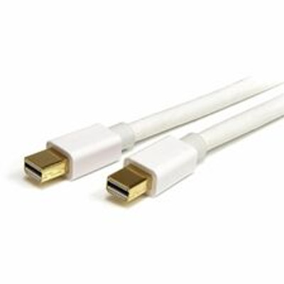 StarTech.com 2m (6 ft) White Mini DisplayPort 1.2 Cable M/M - Mini DisplayPort 4k - 6.56 ft Mini DisplayPort Video Cable for Audio/Video Device, Monitor, TV, Notebook, Projector, Desktop Computer, MacBook Air, MacBook Pro - First End: 1 x 20-pin M...