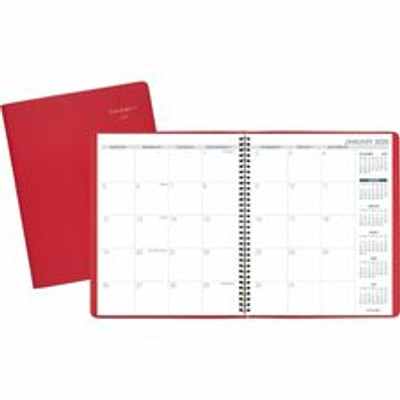 At-A-Glance Fashion Planner - Julian Dates - Monthly - 1.25 Year - January 2025 to March 2026 - 1 Month Double Page Layout - 9" x 11" Sheet Size - Wire Bound - Simulated Leather - Red Cover - Appointment Schedule, Reference Calendar, Flexible - 1 ...