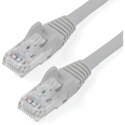 StarTech.com 5 ft Gray Gigabit Snagless RJ45 UTP Cat6 Patch Cable - 5ft Patch Cord - 5 ft Category 6 Network Cable for Network Device, Workstation, Hub, Distribution Panel, Wall Outlet, IP Phone - First End: 1 x RJ-45 Network - Male - Second End: ...