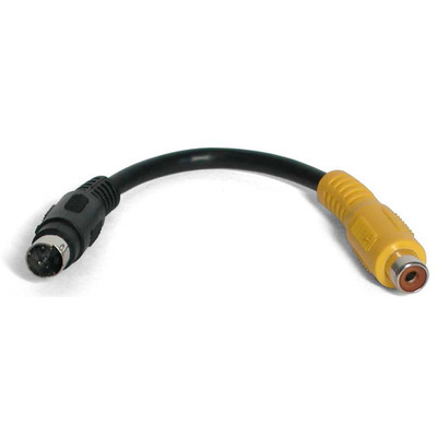 StarTech.com 6in S-Video to Composite Video Adapter Cable - 6" RCA/S-Video Video Cable for Video Device, DVD, Camcorder, TV, Monitor, Computer, Notebook - First End: 1 x Composite Video - Female - Second End: 1 x 4-pin DIN S-Video - Male - Black -...