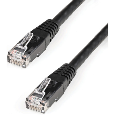StarTech.com 3ft Black Cat6 UTP Patch Cable ETL Verified - 3 ft Category 6 Network Cable for Network Device, VoIP Device, Security Device, Wall Outlet, Workstation, Hub, Distribution Panel - First End: 1 x RJ-45 Network - Male - Second End: 1 x RJ...