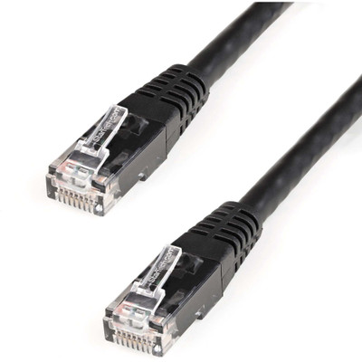 StarTech.com 8ft Black Cat6 UTP Patch Cable ETL Verified - 8 ft Category 6 Network Cable for Network Device, Wall Outlet, Hub, Workstation, Distribution Panel - First End: 1 x RJ-45 Network - Male - Second End: 1 x RJ-45 Network - Male - 10 Gbit/s...