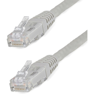 StarTech.com 35ft Gray Molded Cat6 UTP Patch Cable ETL Verified - 35 ft Category 6 Network Cable for Network Device, Workstation - First End: 1 x RJ-45 Network - Male - Second End: 1 x RJ-45 Network - Male - 10 Gbit/s - Patch Cable - Gold Plated C...