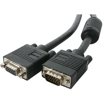 StarTech.com High-Resolution Coaxial SVGA Monitor Extension Cable - 10 ft VGA Video Cable for Monitor, Video Device - First End: 1 x 15-pin HD-15 - Male - Second End: 1 x 15-pin HD-15 - Female - Extension Cable - Supports up to 1920 x 1200 - Black...