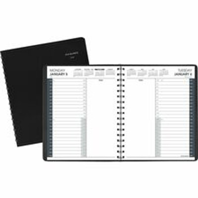 At-A-Glance 24-HourAppointment Book Planner - Medium - Julian Dates - Daily - 1 Year - January 2026 to December 2026 - 12:00 AM to 11:00 PM - Hourly - 1 Day Single Page Layout - 7" x 8 3/4" Sheet Size - White Sheet - Wire Bound - Black - Simulated...