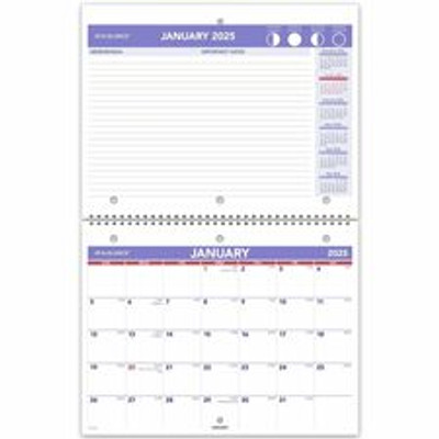 At-A-Glance Desk Wall Calendar - Small - Julian Dates - Monthly - 12 Month - January 2026 to December 2026 - 1 Month Single Page Layout - 1 Month Double Page Layout - 11" x 8 1/2" Sheet Size - White Sheet - 1.50" x 1.25" Block - Wire Bound - Deskt...