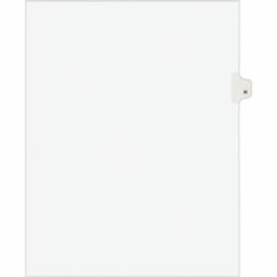 Avery&reg; Individual Legal Exhibit Dividers - Avery Style - 25 x Divider(s) - Printed Tab(s) - Character - H - 1 Tab(s)/Set - 8.5" Divider Width x 11" Divider Length - Letter - White Paper Divider - White Tab(s) - 20% Recycled - Reinforced Tab, R...