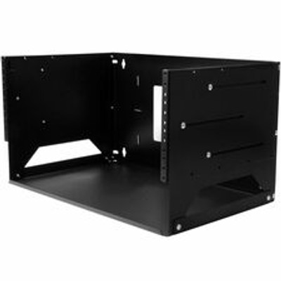 StarTech.com Wall-Mount Server Rack with Built-in Shelf - Solid Steel - 4U - For Server, LAN Switch, Patch Panel, A/V Equipment, Computer - 4U Rack Height x 17.80" Rack Width x 18" Rack Depth - Wall Mountable - Black - Steel - 75 lb Maximum Weight...
