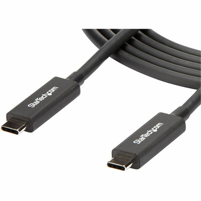 StarTech.com 2m Thunderbolt 3 USB C Cable (40Gbps) - Thunderbolt and USB Compatible - 6.56 ft USB Data Transfer Cable for Docking Station, Monitor, Notebook, Printer, Smartphone, Storage Device, PC - First End: 1 x 24-pin USB 3.1 Type C - Male - S...