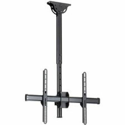 StarTech.com Ceiling Mount for Flat Panel Display, LCD Display, LED Display, Plasma Display - Black - Height Adjustable - 1 Display(s) Supported - 32" to 75" Screen Support - 110.23 lb Load Capacity - 600 x 400, 400 x 200, 400 x 400, 300 x 300, 20...
