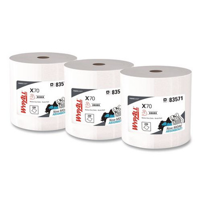 X70 Wipers In A Bucket Refills, No Bucket, 13 X 10, White, 220/rolls, 3 Rolls/carton