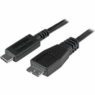StarTech.com USB-C to Micro-B Cable - M/M - 0.5 m - USB 3.1 (10Gbps) - 1.60 ft USB Data Transfer Cable for Tablet, Portable Hard Drive, Storage Device, Peripheral Device, Dock, Notebook, Desktop Computer, Mobile Device - First End: 1 x 24-pin USB ...