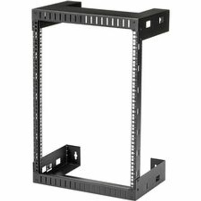 StarTech.com 15U Wall-Mount Server Rack - 12 in. Depth - For Server, Networking, A/V Equipment, Patch Panel, Computer - 15U Rack Height x 19" Rack Width x 12" Rack Depth - Wall Mountable Open Frame - 2 Post - Black - Steel, SPCC, Cold Rolled Steel...