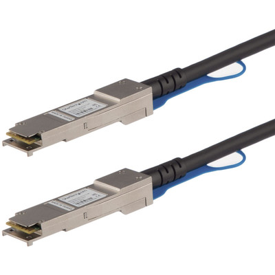 StarTech.com QSFP+ Direct Attach Cable - MSA Compliant - 0.5 m (1.6 ft.) - 1.64 ft Twinaxial Network Cable for Network Device, Server, Switch - First End: 1 x QSFP+ Network - Male - Second End: 1 x QSFP+ Network - Male - 40 Gbit/s - 30 AWG - Black...