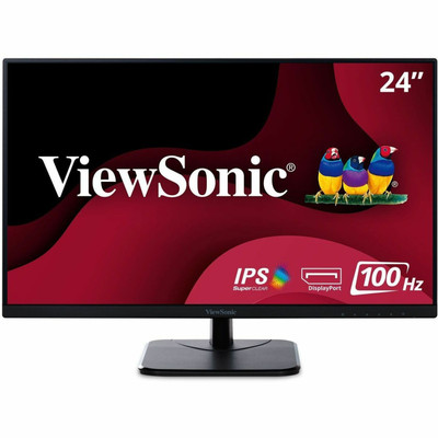 ViewSonic Value VA2456-mhd 24" Class Full HD LED Monitor - 16:9 - Black - 23.8" Viewable - In-plane Switching (IPS) Technology - LED Backlight - 1920 x 1080 - 16.7 Million Colors - Adaptive Sync - 250 Nit - 14 ms - 100 Hz Refresh Rate - Speakers -...