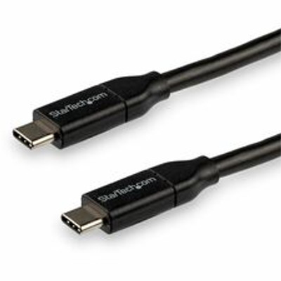 StarTech.com USB-C to USB-C Cable w/ 5A PD - M/M - 3 m (10 ft.) - USB 2.0 - USB-IF Certified - 9.84 ft Thunderbolt 3 Data Transfer Cable for Notebook, MacBook Pro, MacBook, Chromebook, Power Bank, Docking Station - First End: 1 x 24-pin USB 2.0 Ty...