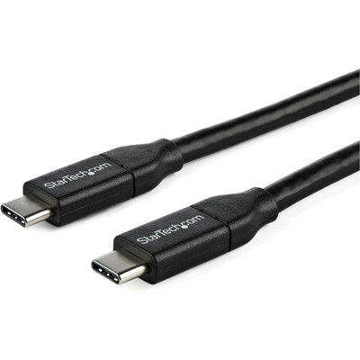 StarTech.com USB-C to USB-C Cable w/ 5A PD - M/M - 1 m (3 ft.) - USB 2.0 - USB-IF Certified - 3.28 ft Thunderbolt 3 Data Transfer Cable for Notebook, MacBook Pro, MacBook, Chromebook, Power Bank, Docking Station - First End: 1 x 24-pin USB 2.0 Typ...