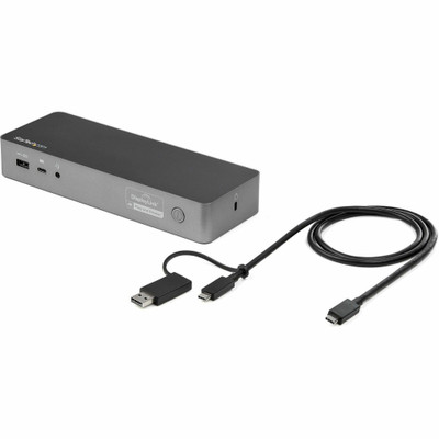 StarTech.com USB-C Docking Station with USB-A Laptop Compatibility - 60W PD - for Notebook - 60 W - USB Type C - 2 Displays Supported - 4K - 4096 x 2160, 5120 x 2880 - 4 x USB Ports - 4 x USB 3.0 - 3 x USB Type-A Ports - USB Type-A - 1 x USB Type-...