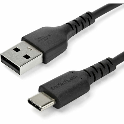 StarTech.com 2 m (6.6 ft.) USB 2.0 to USB C Cable - Black - 6.56 ft USB/USB-C Data Transfer Cable for Mobile Device, Smartphone - First End: 1 x 4-pin USB 2.0 Type A - Male - Second End: 1 x 24-pin USB 2.0 Type C - Male - 480 Mbit/s - Shielding - ...