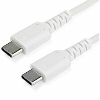 StarTech.com 1 m (3.3 ft) USB C Cable - White - 3.28 ft USB-C Data Transfer Cable for Mobile Device, MacBook, Smartphone, iPad Pro - First End: 1 x 24-pin USB 2.0 Type C - Male - Second End: 1 x 24-pin USB 2.0 Type C - Male - 480 Mbit/s - Shieldin...