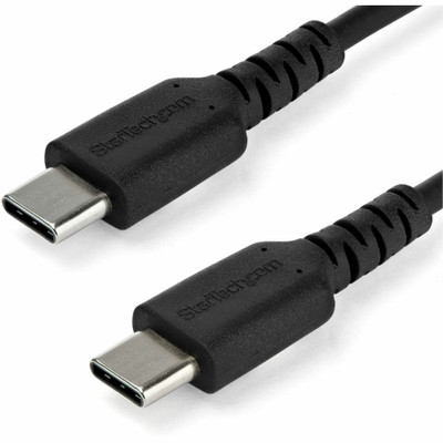 StarTech.com 2 m (6.6 ft) USB C Cable - Black - 6.56 ft USB-C Data Transfer Cable for Mobile Device, MacBook, Smartphone, iPad Pro - First End: 1 x 24-pin USB 2.0 Type C - Male - Second End: 1 x 24-pin USB 2.0 Type C - Male - 480 Mbit/s - Shieldin...