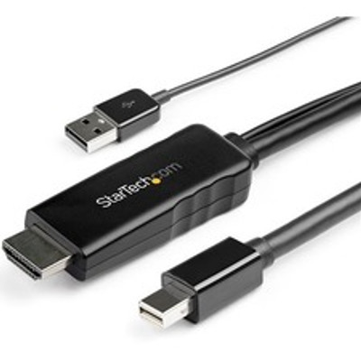 StarTech.com 10 ft. (3 m) HDMI to DisplayPort Cable - 4K 30Hz - 10 ft DisplayPort/HDMI/USB Video Cable Adapter for Audio/Video Device, Computer, Monitor, Workstation, Notebook, Blu-ray Player, Camera, Projector - First End: 1 x 19-pin HDMI 1.4 Dig...