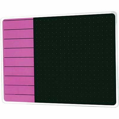 Floortex Viztex&reg; Glacier Violet & Black Plan & Grid Glass Dry-Erase Board - 17" x 23" - 17" (1.4 ft) Width x 23" (1.9 ft) Height - Violet Tempered Glass Surface - Rectangle - Magnetic - Durable, Smudge Resistant, Magnetic, Frameless, Ghost Res...