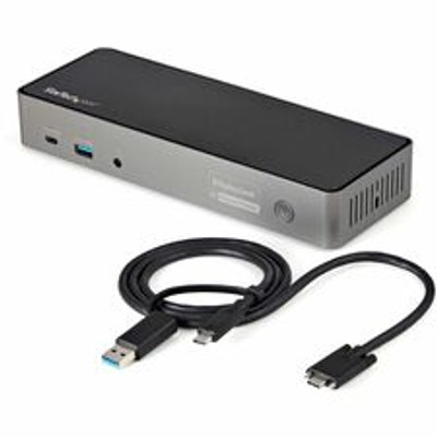 StarTech.com Docking Station - for Workstation, Notebook - 85 W - USB 3.1 (3.1 Gen 2) Type C - 3 Displays Supported - 4K - 3840 x 2160 - 6 x USB Ports - 4 x USB Type-A Ports - USB Type-A - 2 x USB Type-C Ports - USB Type-C - Network (RJ-45) - HDMI...