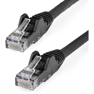 StarTech.com 6ft LSZH CAT6 Ethernet Cable - Black Snagless Patch Cord - 6 ft Category 6 Network Cable for Network Device, Server, Router, VoIP Device, PoE-enabled Device, Notebook, Security Camera, NAS, Workstation, IPTV, Network Card - First End:...