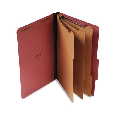Eight-section Pressboard Classification Folders, 3 Dividers, Legal Size, Red, 10/box Eight-section Pressboard Classification Folders, 3 Dividers, Legal Size, Red, 10/box