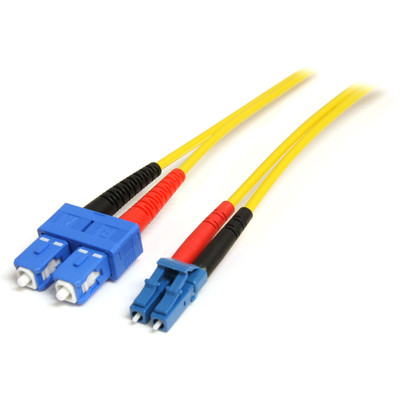 StarTech.com 4m Single Mode Duplex Fiber Patch Cable LC-SC - 13.12 ft Fiber Optic Network Cable for Network Device, Patch Panel, Switch, Router, Hub - First End: 2 x LC Network - Male - Second End: 2 x SC Network - Male - 100 Gbit/s - Patch Cable ...