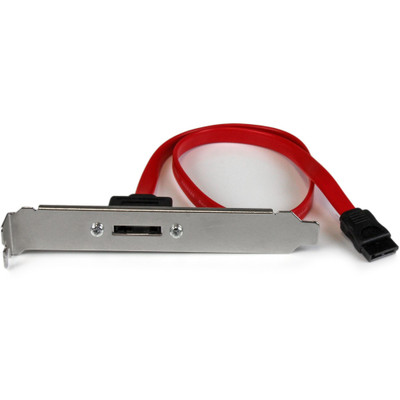 StarTech.com 18in 1 Port SATA to eSATA Plate Adapter - 1.50 ft eSATA/SATA Data Transfer Cable for External Hard Drive, Motherboard, SATA Controller, Storage Device, Desktop Computer - First End: 1 x 7-pin SATA 3.0 - Second End: 1 x 7-pin eSATA - 6...