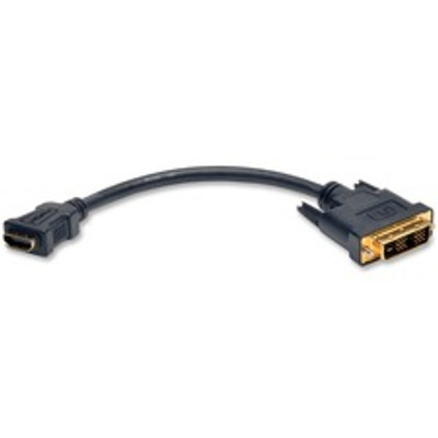 Tripp Lite series Tripp Lite HDMI to DVI Adapter Cable - 8" DVI-D/HDMI Video Cable for Video Device - First End: 1 x DVI-D (Single-Link) Digital Video - Male - Second End: 1 x HDMI Digital Audio/Video - Female - Supports up to 1920 x 1200 - Shield...