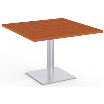 Special-T Sienna Hospitality Table - High Pressure Laminate (HPL) Square Top - Powder Coated Base - 42" Table Top Width x 42" Table Top Depth x 1.25" Table Top Thickness - 42" Height - Hospitality, Breakroom, Cafeteria - Assembly Required - Wild C...