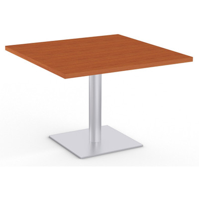 Special-T Sienna Hospitality Table - High Pressure Laminate (HPL) Square Top - Powder Coated Base - 42" Table Top Width x 42" Table Top Depth x 1.25" Table Top Thickness - 29" Height - Hospitality, Breakroom, Cafeteria - Assembly Required - Wild C...