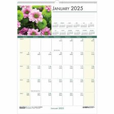 House of Doolittle EarthScapes Flowers Photo Wall Calendar - Julian Dates - Monthly - 12 Month - January 2025 to December 2025 - 1 Month Single Page Layout - 2.13" x 1.50" Block - Wire Bound - 16.5" Height x 12" Width - Reference Calendar, Eyelet ...