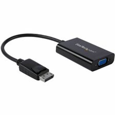 StarTech.com DisplayPort to VGA Adapter with Audio - DP to VGA Converter - 1920x1200 - 1 x 20-pin DisplayPort 1.2 Digital Audio/Video - Male - 1 x 15-pin HD-15 - Female, 1 x Mini-phone Audio - Female, 1 x 5-pin Micro USB Type B - Female - Black - ...