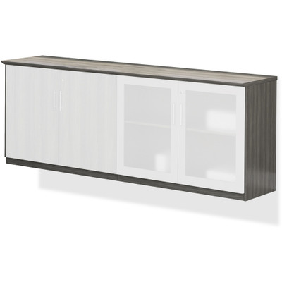 Mayline Medina Series Low Wall Cabinet - 29.5" Height x 72" Width x 20" Depth, x 1" Thickness Top - 2 Shelve(s) - 2 Adjustable Shelf(ves) - Beveled Edge - Material: Steel - Finish: Gray, Laminate - Wall Mountable, Stain Resistant, Water Resistant,...