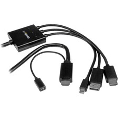 StarTech.com HDMI, DisplayPort or Mini DisplayPort to HDMI Converter Cable - 2 m (6 ft) - 1 x 20-pin DisplayPort Digital Audio/Video - Male, 1 x 20-pin Mini DisplayPort Digital Audio/Video - Male, 1 x 19-pin HDMI Digital Audio/Video - Male - 1 x 1...