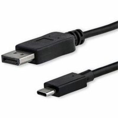 StarTech.com 3.3 ft. (1 m) USB-C to DisplayPort Cable - 4K 60Hz - Black - 3.28 ft DisplayPort/Thunderbolt 3 Video Cable Adapter for Audio/Video Device, Monitor, Projector, MacBook, Chromebook, HDTV, Notebook, MacBook Air, MacBook Pro, iPad Pro - F...