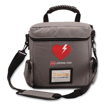 LIFEPAK CR2 Trainer/Demo Bag, 12" x 4" x 8", Dark Gray/Black/Red