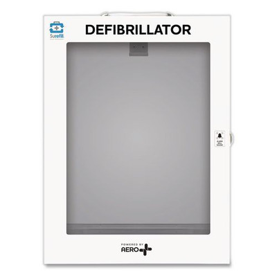 Alarmed Defibrillator Wall Cabinet, 14.5 x 6.75 x 18.25, White