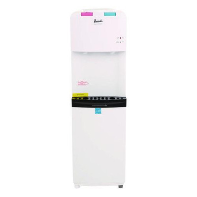 Hot and Cold Water Stand Up Dispenser, 3 gal to 5 gal, 11 x 12 x 36, White